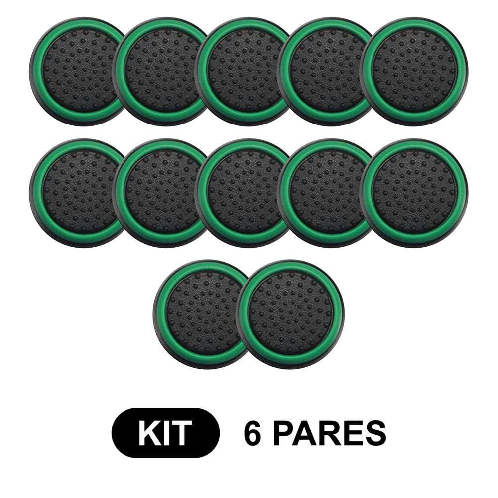 6 Pares de Grips p/ controle Anti Derrapante Silicone Botão Analógico do Joystick