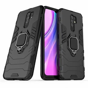 Capa Case Capinha Rëdmi 9 Anti Impacto Queda Armor Militar Protetora Anel de dedo e Base