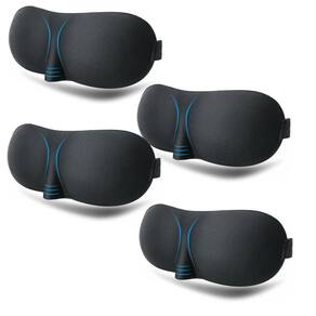 Kit 4x Máscara Para Dormir 3D Tapa Olho Ajustável Super Confortável Macia Relaxar Viagem Turno Noturno