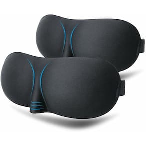 Kit 2x Máscara Para Dormir 3D Tapa Olho Ajustável Super Confortável Macia Relaxar Viagem Turno Noturno