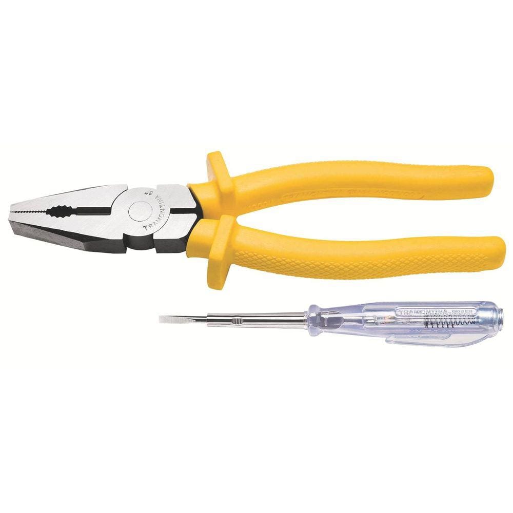 Kit alicate 8" 1.000V e ch. teste 1/8x3" Tramontina