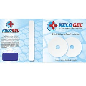 Kit 3 - 1 Par Adesivo Areolar + 1 Fita Silicone 70Cm Kelogel