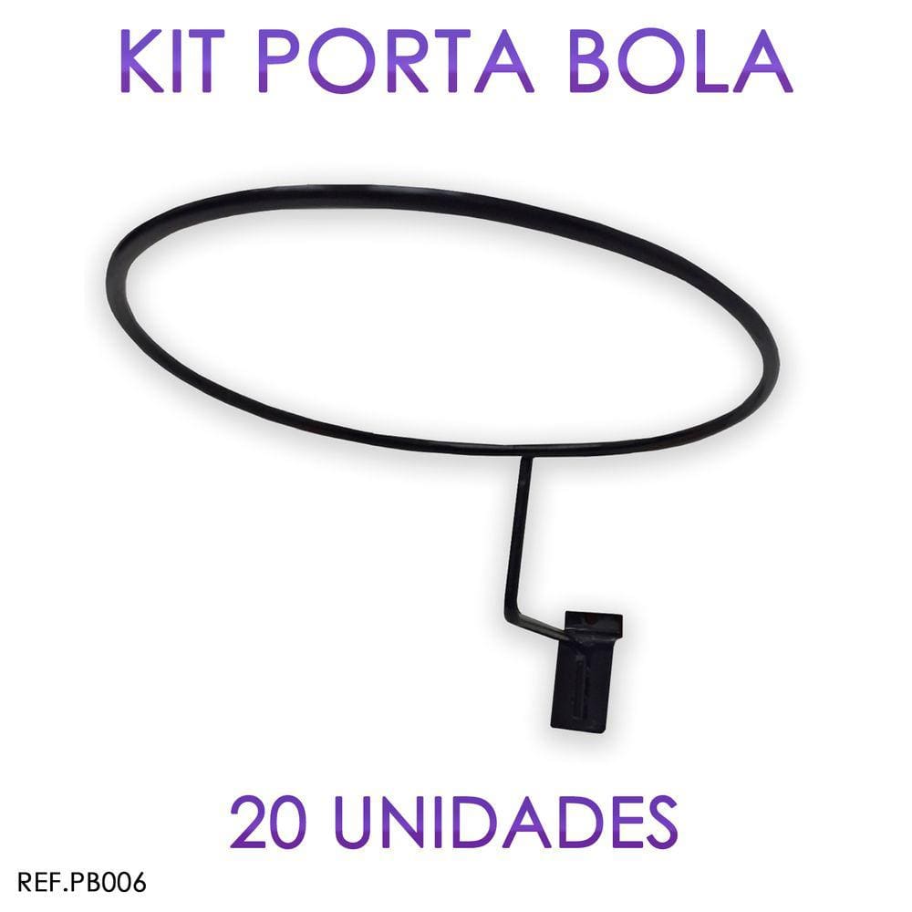 Suporte de Bola PRETO P/ Painel Canaletado - 20 Unidades