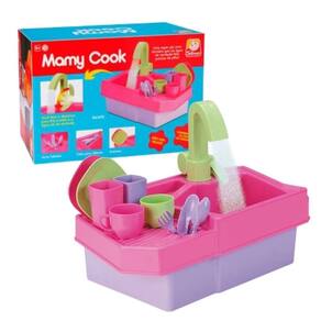 Cozinha Infantil Rosa Com Pia E Torneirinha Saí Água Verdade 6170 Silmar
