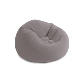 Poltrona Inflável Intex Beanless Puff Veludo Cinza