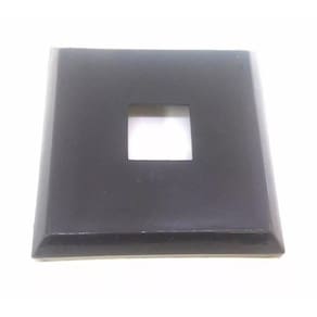 Canopla Nylon Corrimão Quadrada Preta 25 Peças 30X30Mm