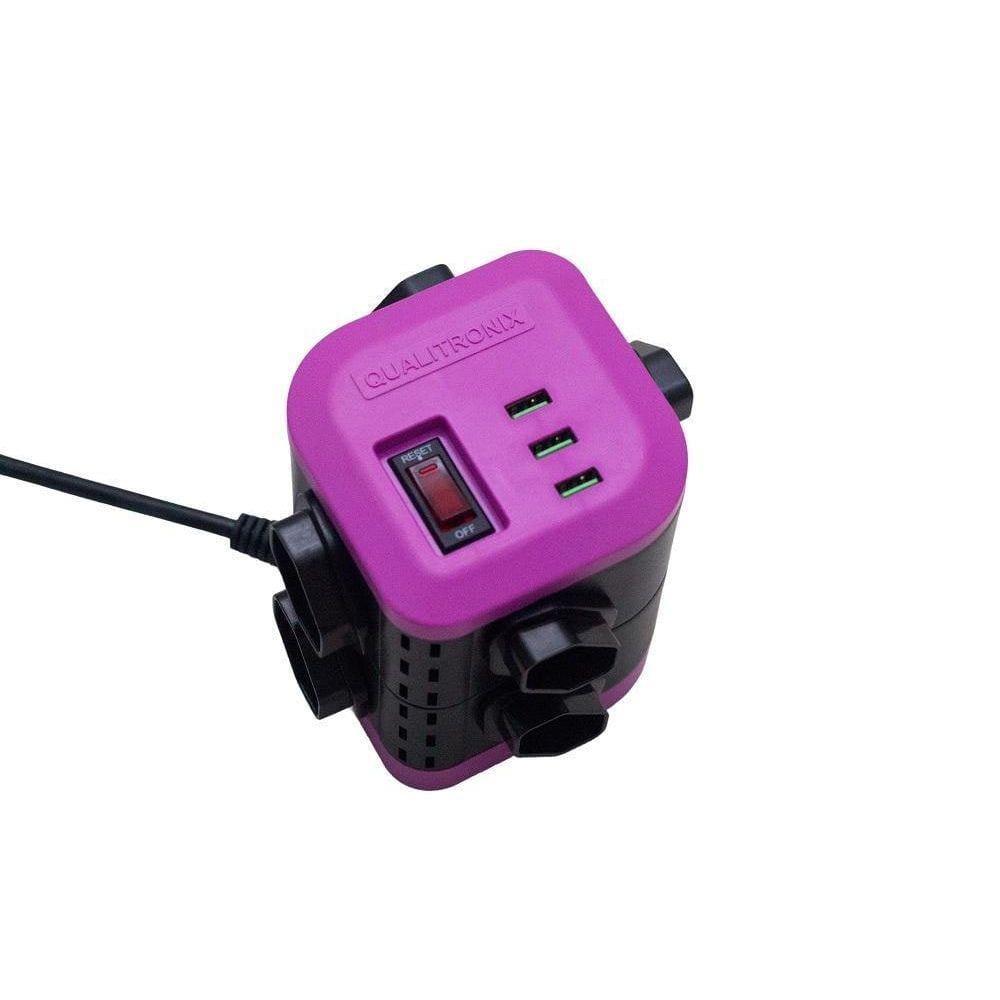 Filtro Torre Central Protetora 8 Tomadas - Lilas- Bivolt