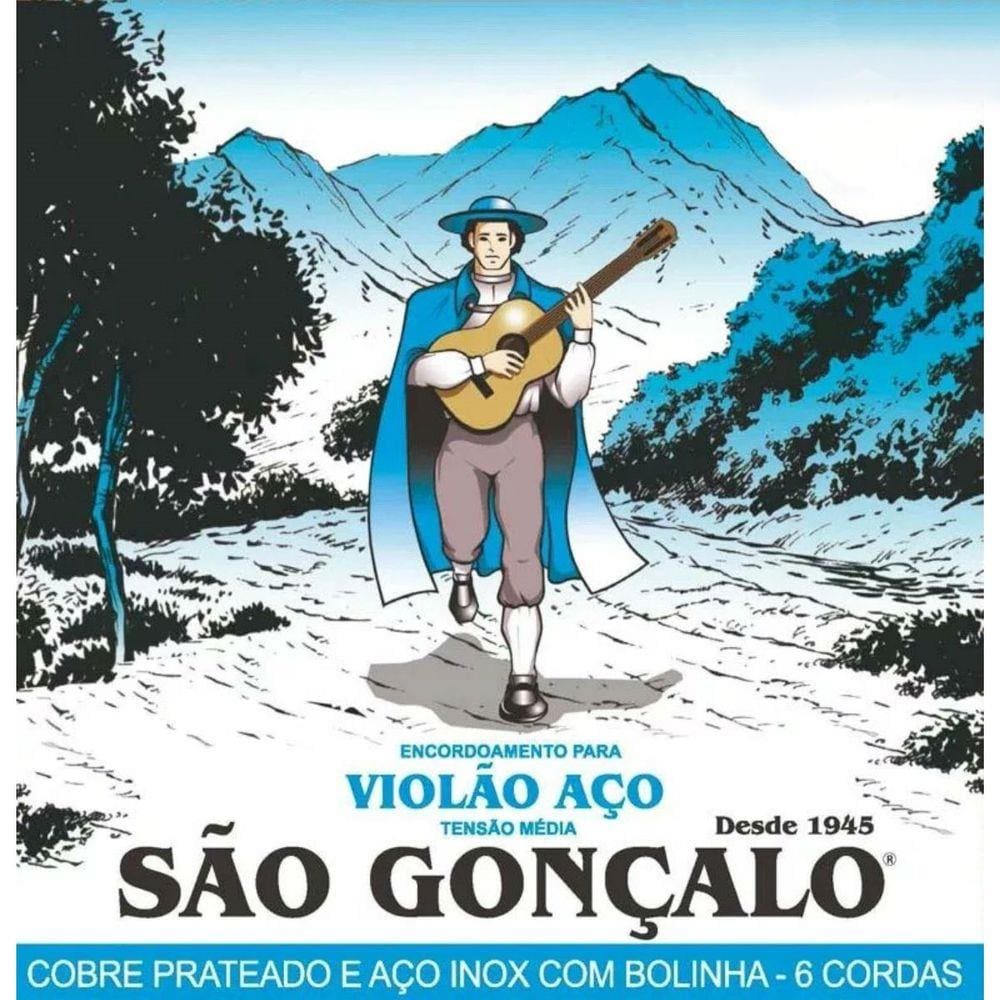 Encordoamento .011 Aço Prata Para Violão 125 - São Gonçalo