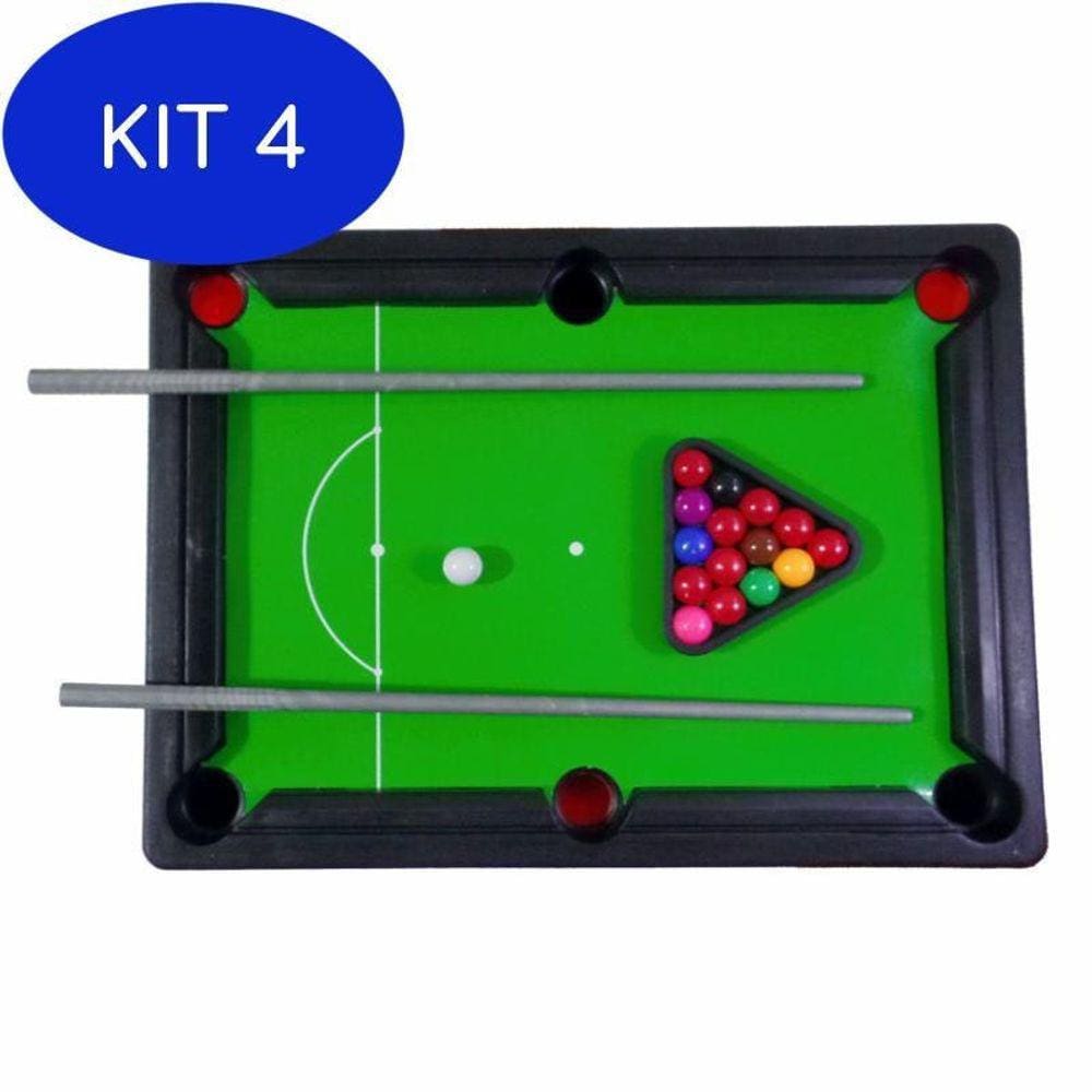 Kit 6 Brinquedo Mini Mesa de Sinuca Bilhar Jogo Infantil