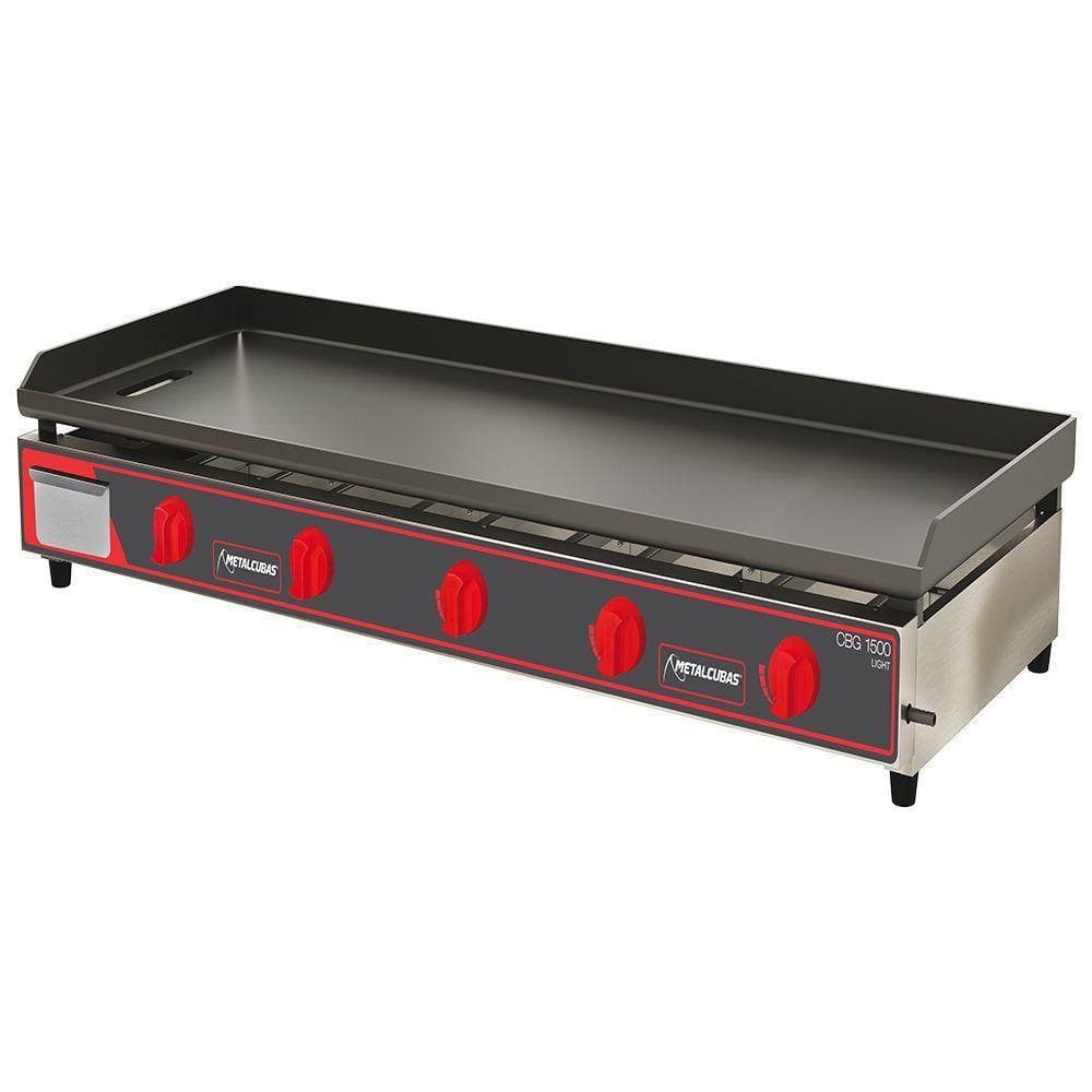 Chapa Bifeteira A Gás Light Metalcubas 150 Cm Com Prensa Cbg1500lpp