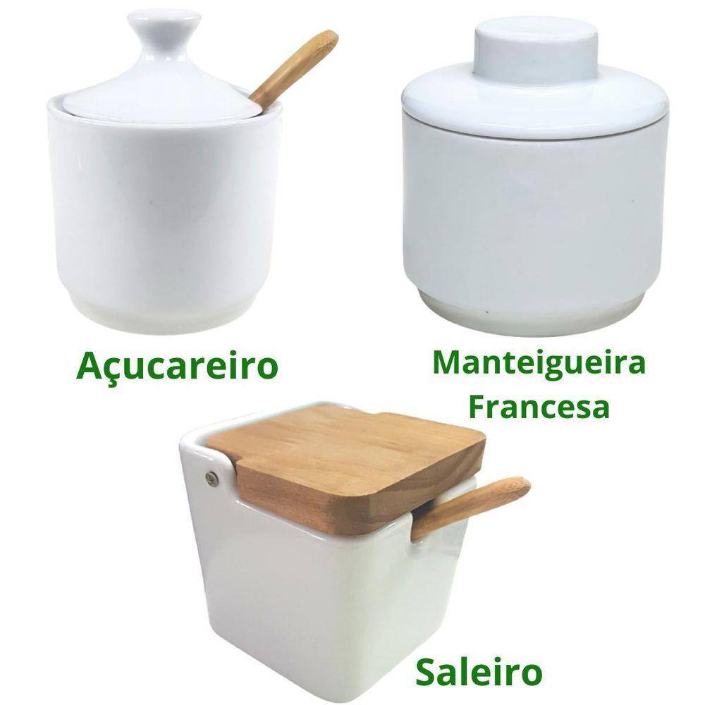 Manteigueira Porcelana Com Bambu Casas Bahia