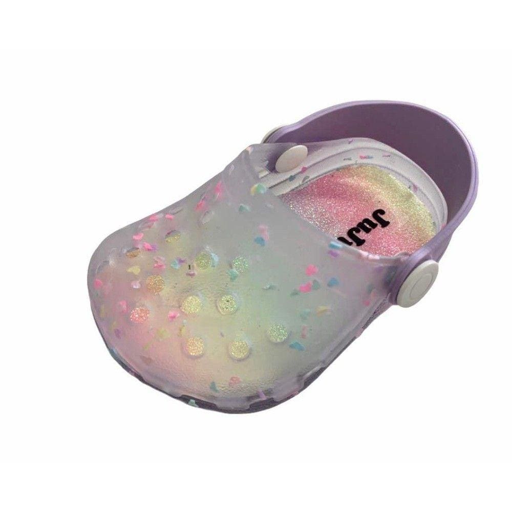 Babuche Infantil Feminina Tie-Dye Coraçoes Juju