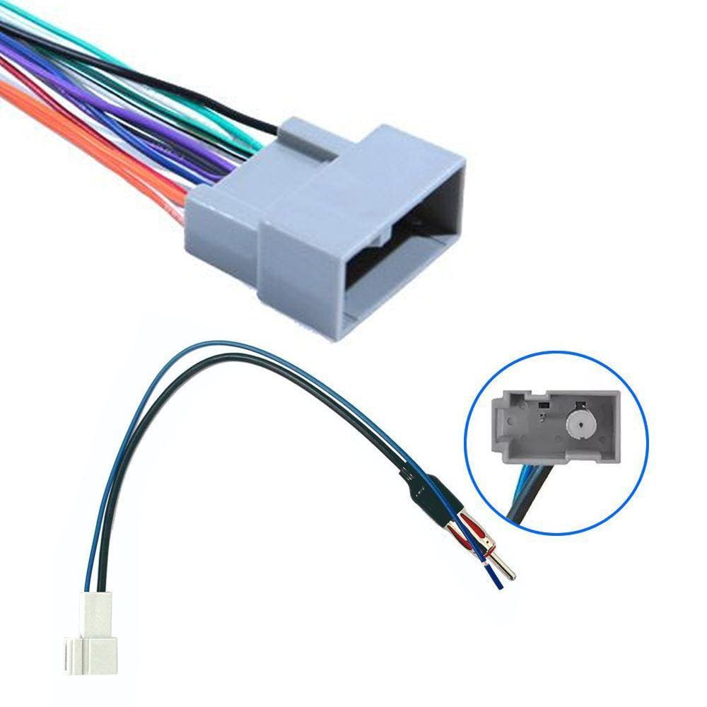 Kit Chicote de Ligação + Chicote Adaptador de Antena Honda Fit 2015 à 2018 New Civic 2012 à 2016 CRV 2012 à 2017 City 2011 à 2017