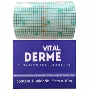 Curativo Filme Adesivo Transparente 05Cmx10M - Vitalderme