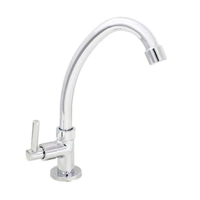 Torneira Cozinha Mesa Bica Móvel Cromada C62 Arejador Fixo