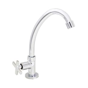 Torneira Cozinha Mesa Bica Móvel Cromada C29 Arejador Fixo