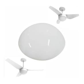 Globo De Vidro Aliseu Jet Nano Branco Leitoso