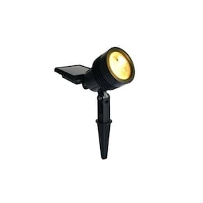 Refletor Luminária Led C/ Painel Solar E Espeto Para Jardim