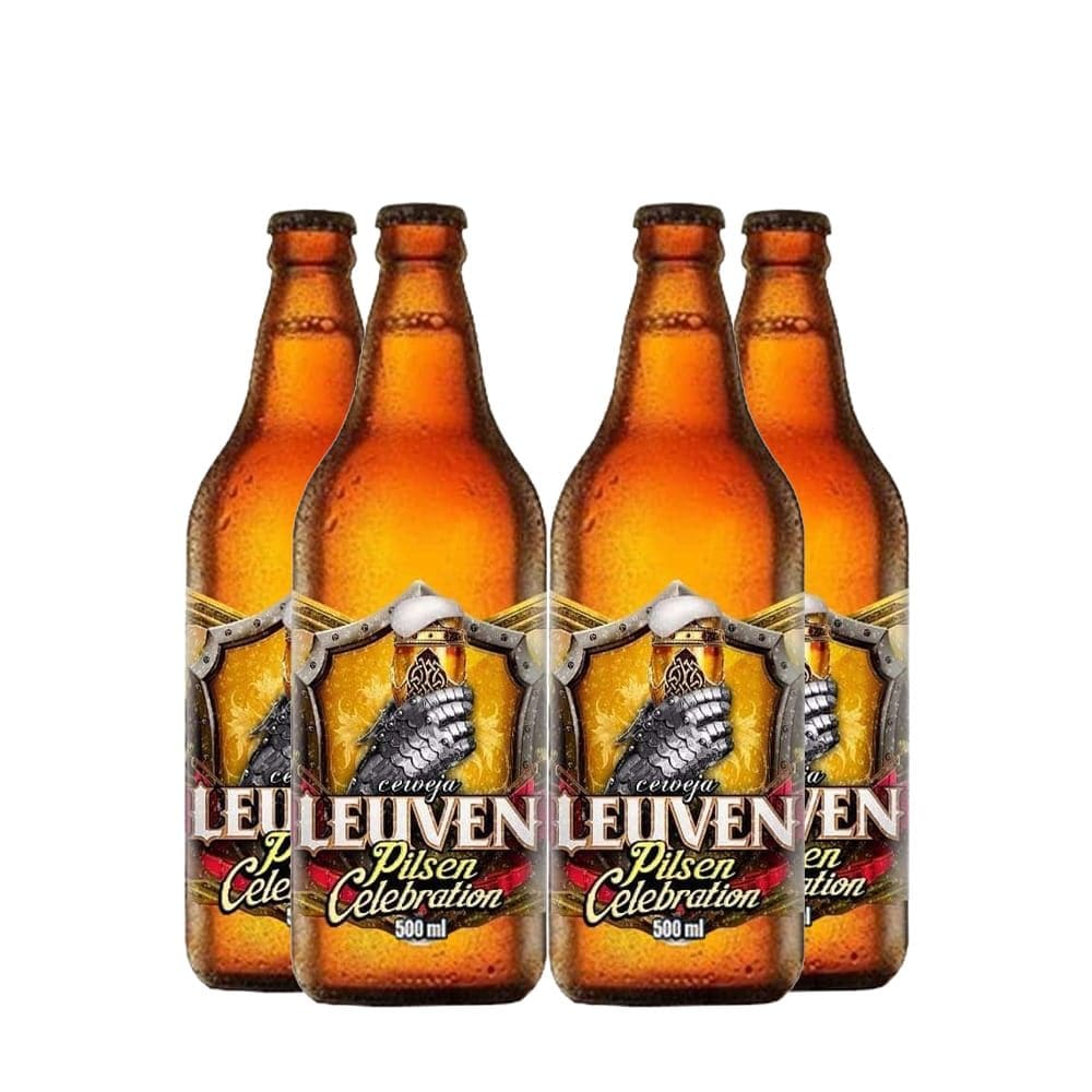 Pack 4 Cervejas Leuven Pilsen Celebration 500ml