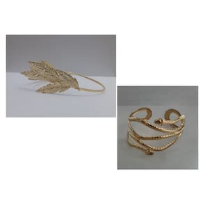 Fantasia Grega 1 Tiara de Louro e 2 Braceletes Cobra Feminino