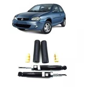 Amortecedor + Kit Batente Corsa Hatch Traseiro 1996 Até 2001 SUPER 1,0 1,6 16V