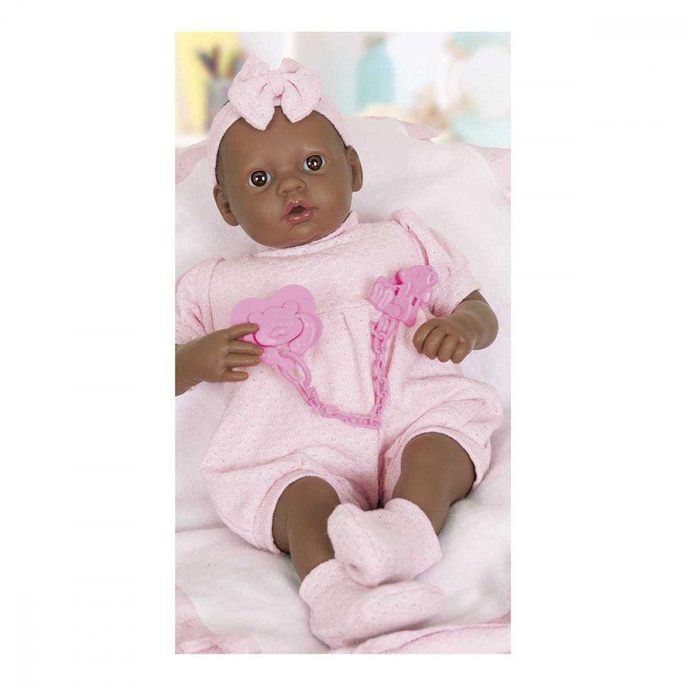 Boneca Bebê Negra Coleção Ninos Reborn - Cotiplas