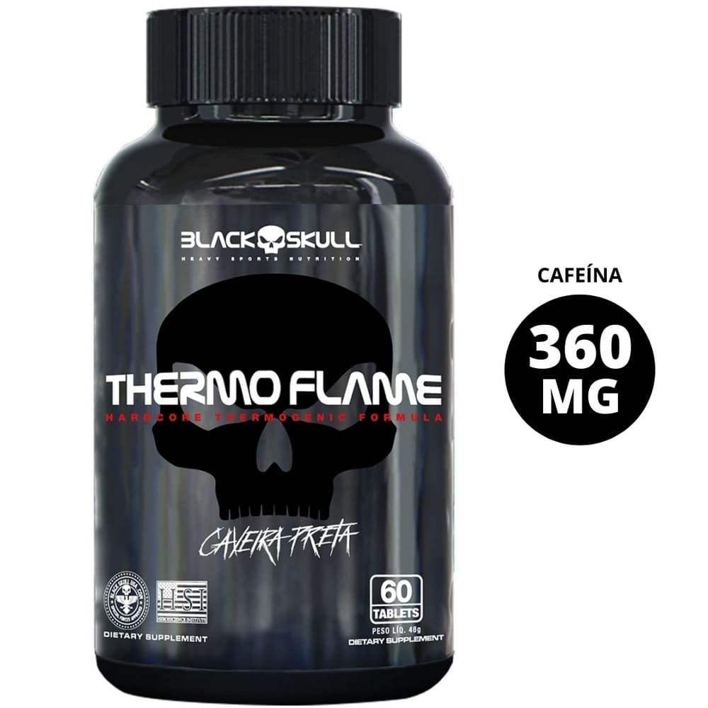 Thermo Flame 60 Cápsulas Termogênico Black Skull