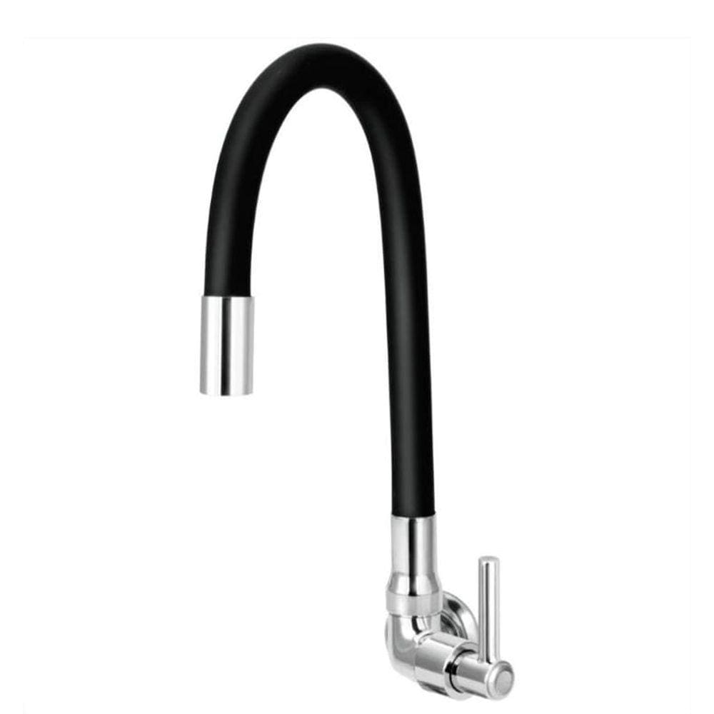Torneira Flexível Parede Cozinha Gourmet Preta Black