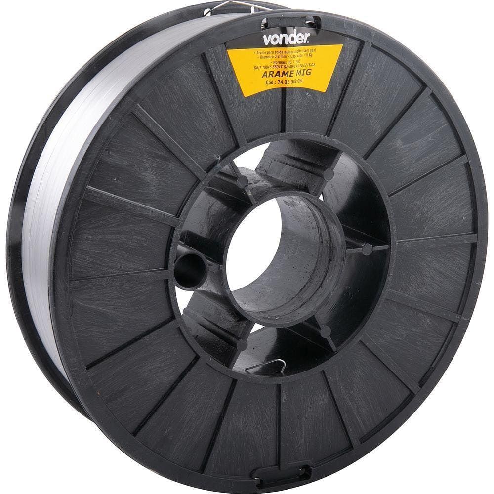Arame Mig 0,8 Mm Carretel 5 Kg Sem Gás Vonder