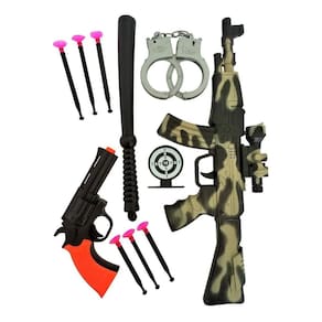 Kit 2 pistolas / arma de brinquedo com 6 dardos revolver infantil