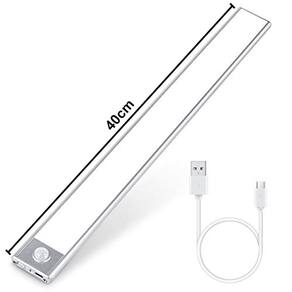 Luminária Luz Led Sensor Movimento Recarregavel Armário 40cm