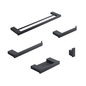 Acessórios Para Banheiro 5 Peças Jauru Pingoo.casa - Preto