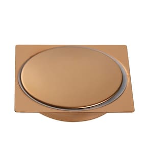 Ralo Click Up Para Chão 10 cm Inox Pingoo.casa - Dourado Rose
