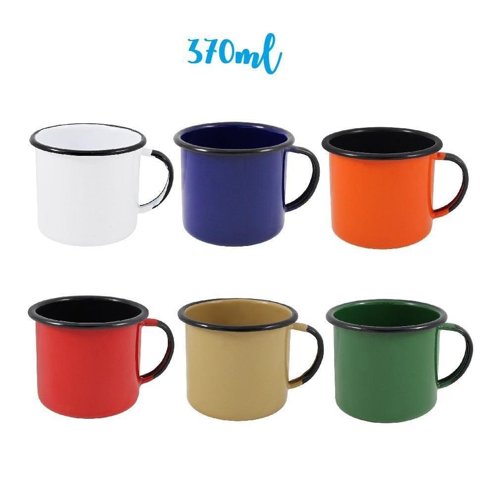 Conjunto 6 Caneca Xícara Esmaltada Ágata 370Ml Ewel Café Chá