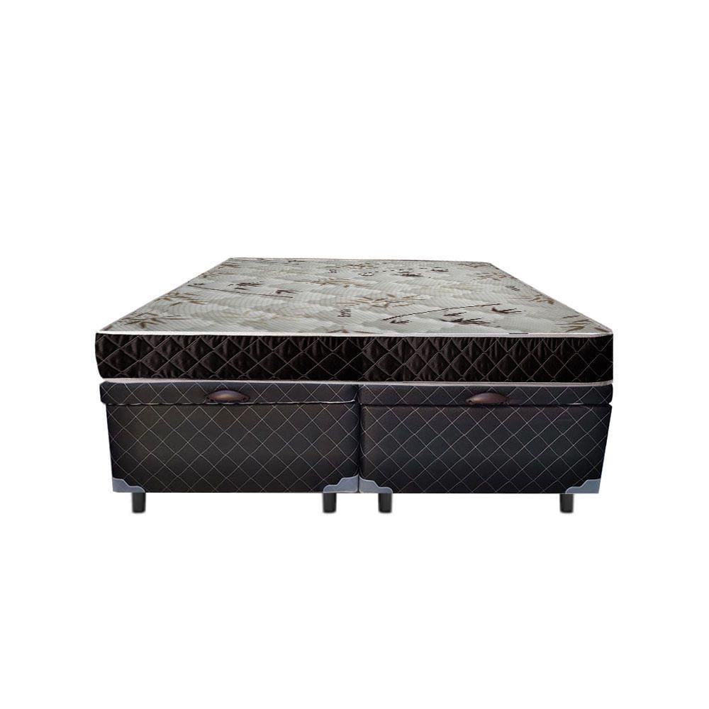 Cama Box King Colchão Aylla Espuma D33 Acolchões + Box Poliéster 68x193x203