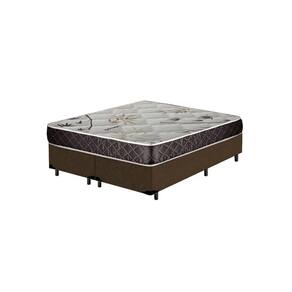 Cama Box King Colchão Aylla Espuma D33 Acolchões + Box Suede 68x193x203