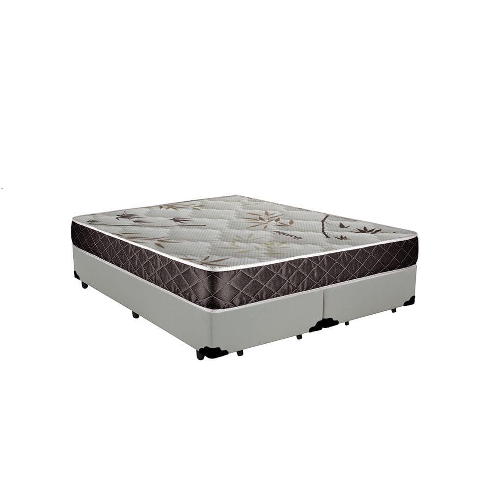 Cama Box Queen Colchão Aylla Espuma D33 Acolchões + Box Sintético 60x158x198