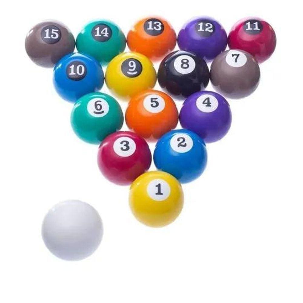 Bolas De Bilhar Snooker Sinuca 52mm 16 Peças