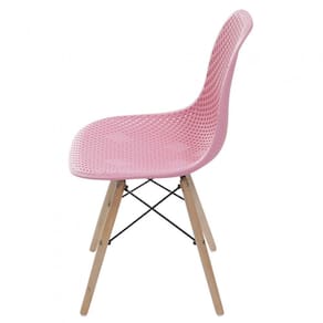 Cadeira Base Madeira Colmeia OR Design Rosa