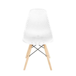 Cadeira Base Madeira Colmeia OR Design Branco
