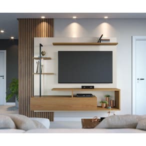Painel para TV até 58 Polegadas Maragogi Colibri Off White/Freijó