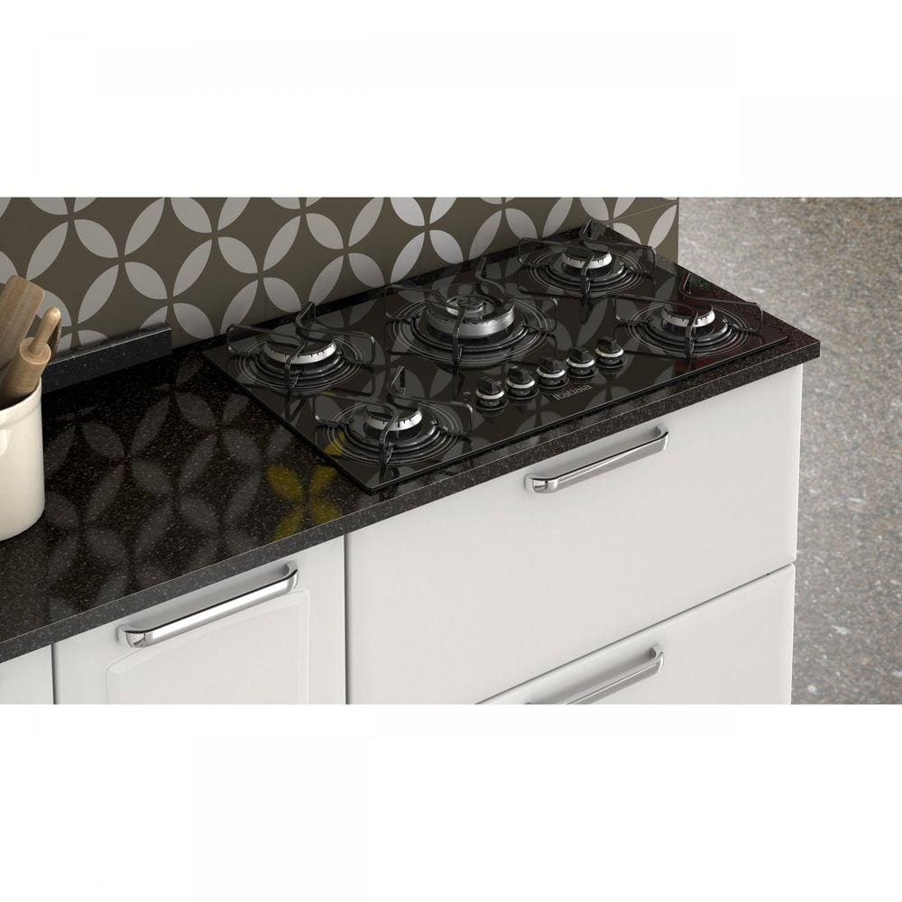 Balcão para Cooktop 5 Bocas 1 Porta 1 Gaveta Igh1g1-80 Tarsila Itatiaia Branco Neve