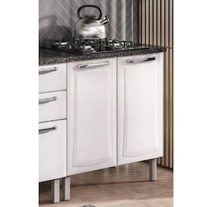 Balcão para Cooktop 5 Bocas 2 Portas Tarsila Itatiaia Branco Neve
