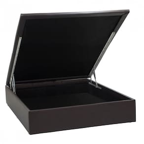 Base Baú Physical Corino Casal 138x188x39cm Ortobom Marrom