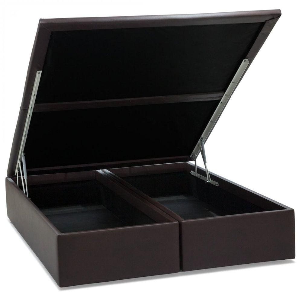 Base Baú Corino Super King 193x203x39cm Ortobom Marrom