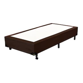 Base Box Solteiro Jacquard Liso 96x203x25cm Prorelax Marrom