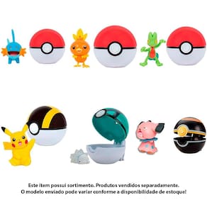 Mini Figura - Pokémon - Clip n Go - Sortido - Sunny