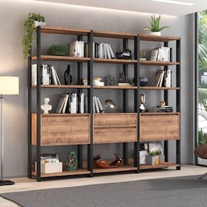 Estante Industrial 2 Portas 2 Gavetas 12 Prateleiras M112 Foscarini Preto/Solanum