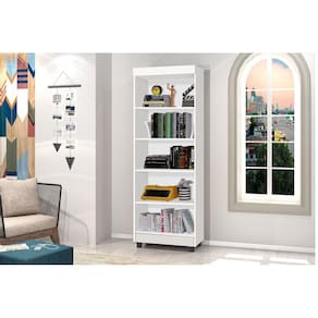 Estante Multiuso 5 Prateleiras Aspen J&A Móveis Branco