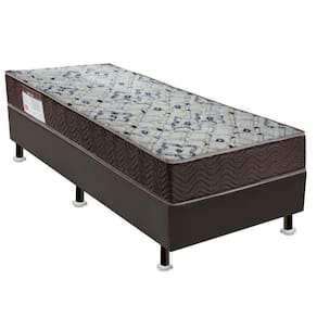 Conjunto Cama Box Colchão Iso D45 Solteirão Ortobom Marrom/Branco
